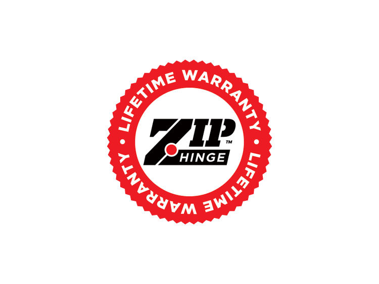 Zip Hinge Lifetime Warranty